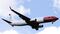 A file photo taken on July 17, 2009 shows a Boeing 737-800 of Low-cost airline Norwegian flying near Oslo airport in Gardermoen. Norwegian said on January 25, 2012 it had ordered 122 Boeing 737s and 100 Airbus A320neos with a list price of 127 billion kroner (16.6 billion euros, 21.6 billion US dollars) in what it described as a landmark deal. AFP PHOTO / KYRRE LIEN (Photo credit should read KYRRE LIEN/AFP/Getty Images)