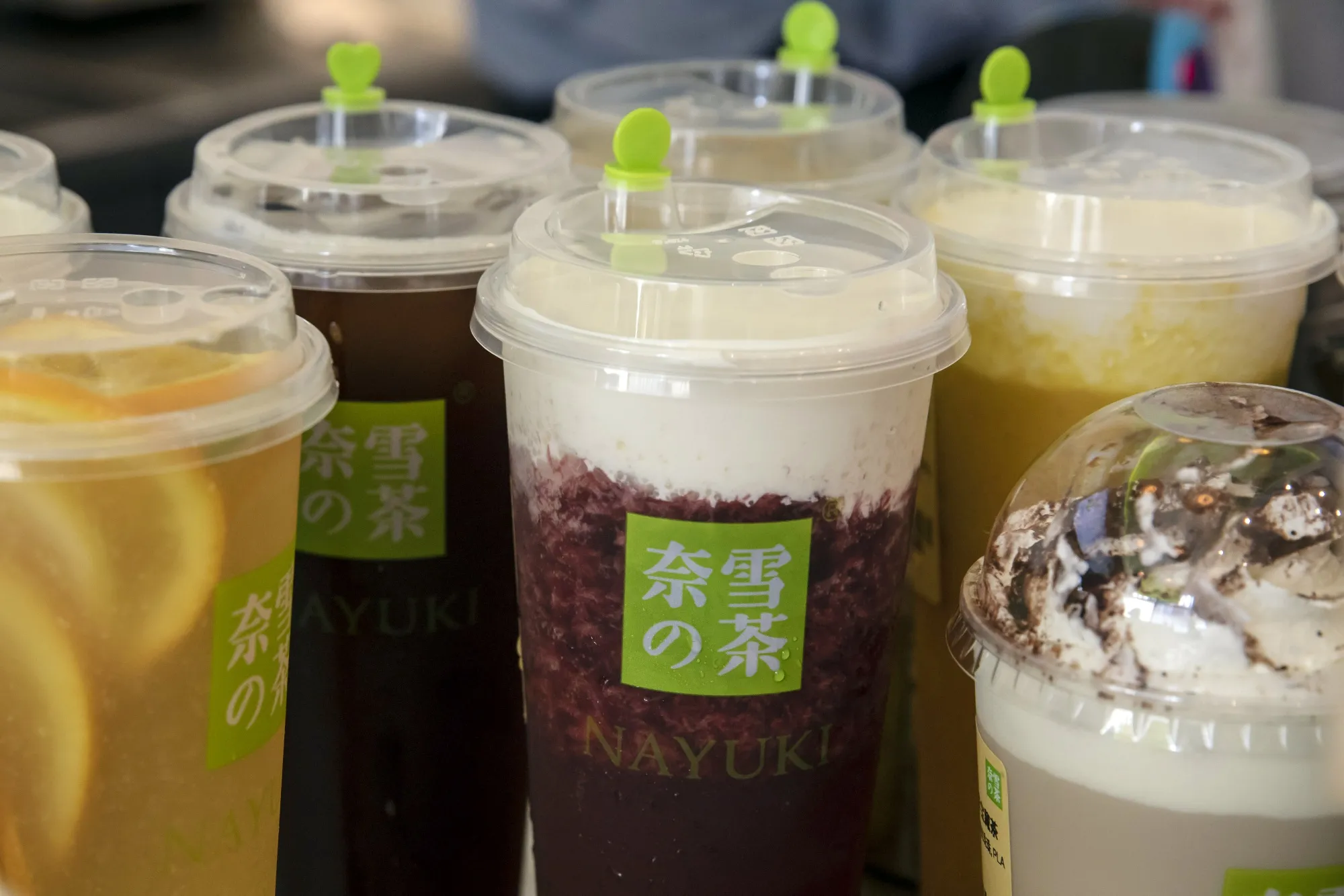 Beverages at a Nayuki store in Shanghai.