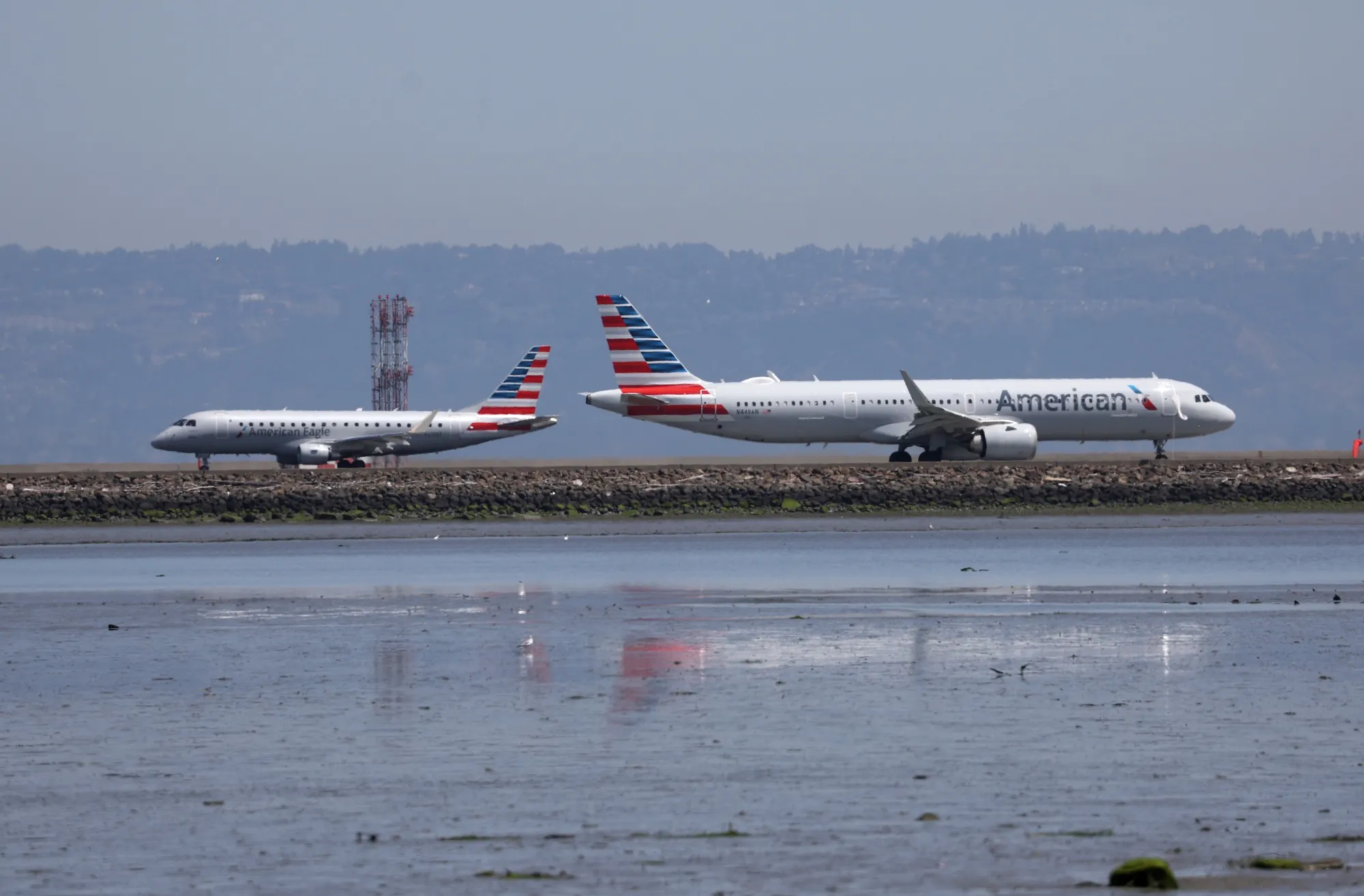 American Airlines planes at San Francisco International Airport.