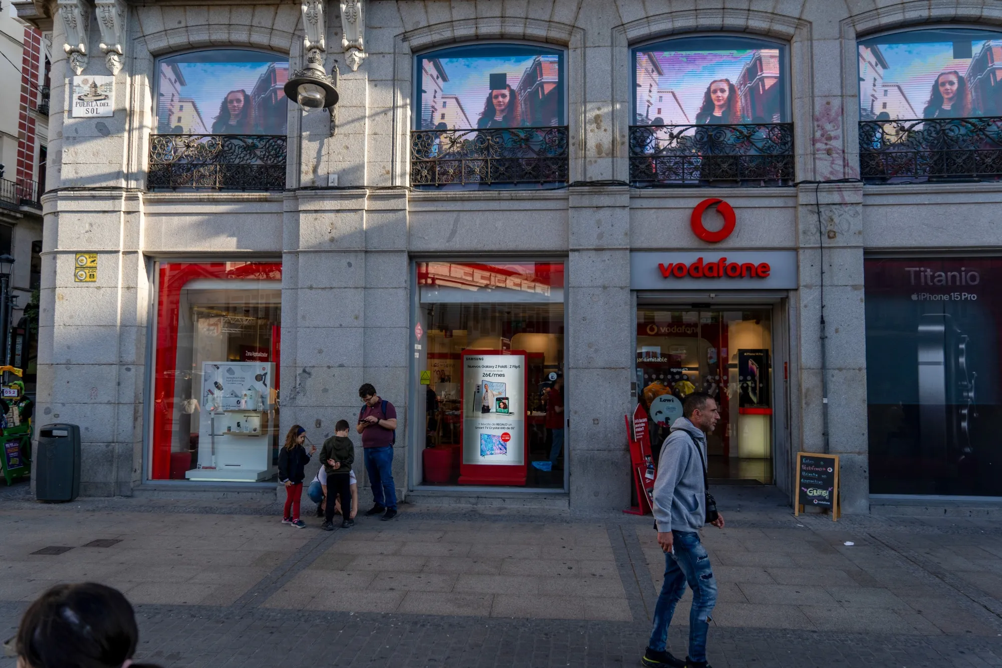 A Vodafone store in Madrid.&nbsp;