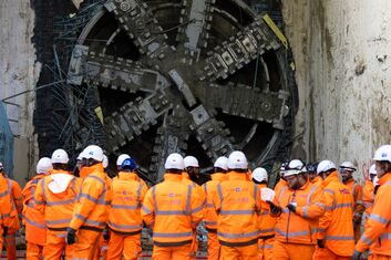 Tunnel Breakthrough At Old Oak Common HS2 High Speed Railway Construction Site