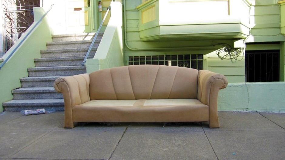 Maybe not the best idea to bring this sofa into your apartment.