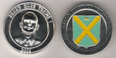 Westarctica’s currency is custom-made metal and wooden coins, with no value other than the U.S. dollars they might garner from curious collectors on EBay.