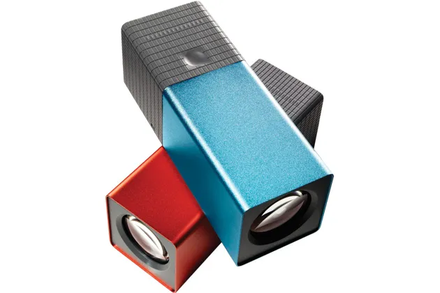 No view hole here. Just a 33-mm LCD display touchscreen. The Lytro is available in "red hot," "electric blue," and "graphite" (not pictured)