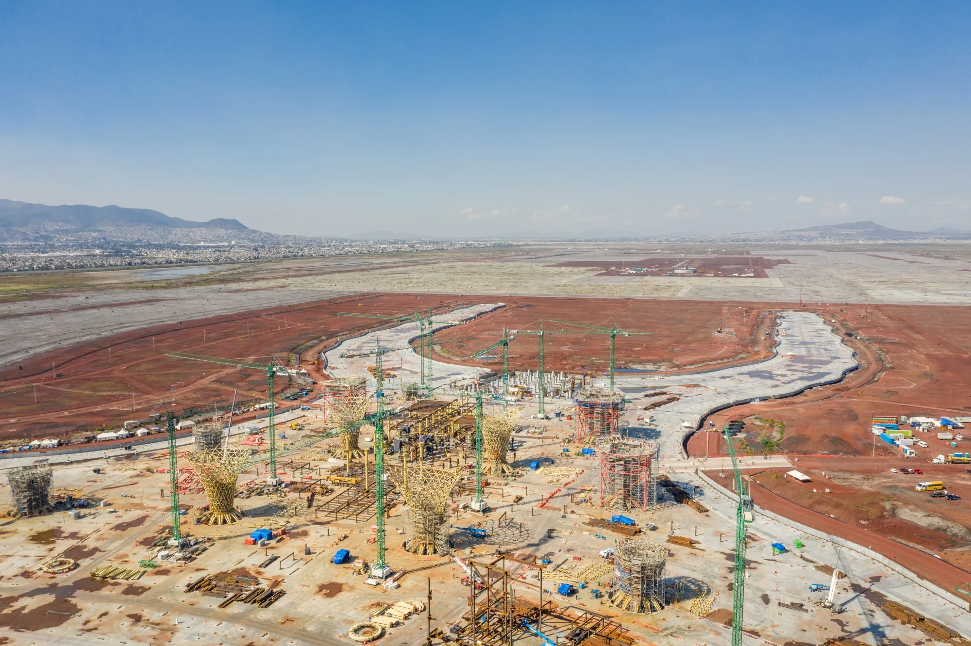 Construction of the New International Airport of Mexico City.
