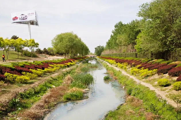 A polluted canal in Beijing