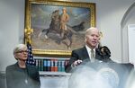 Jennifer Granholm and Joe Biden at White House in Washington, DC.