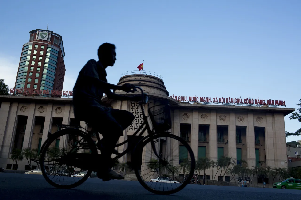 The State Bank of Vietnam in Hanoi.&nbsp;