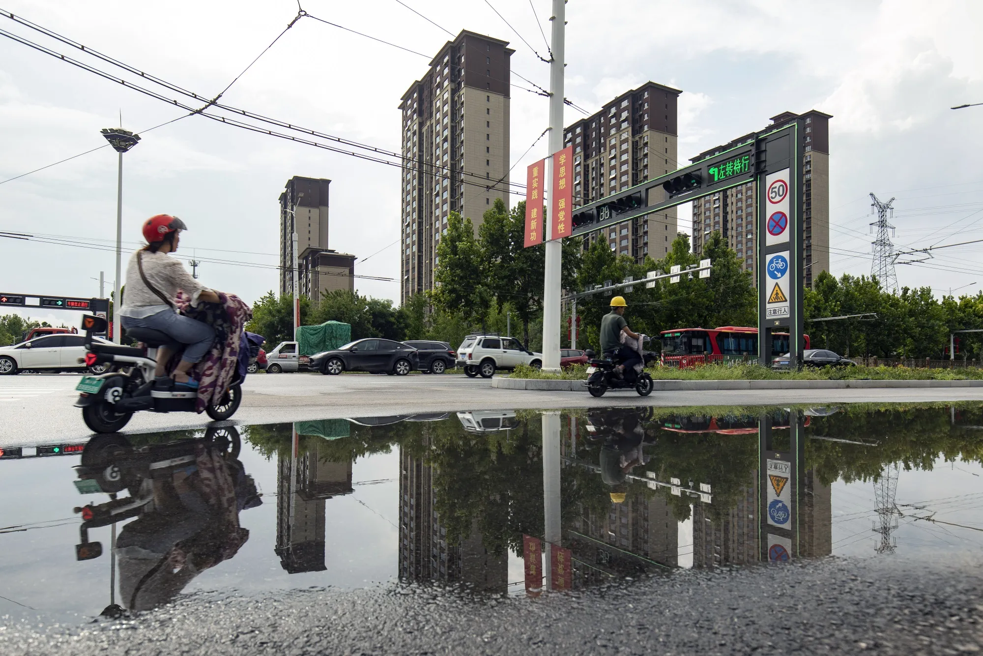 Residential buildings developed by Country Garden Holdings Co. in Baoding, Hebei province, China.