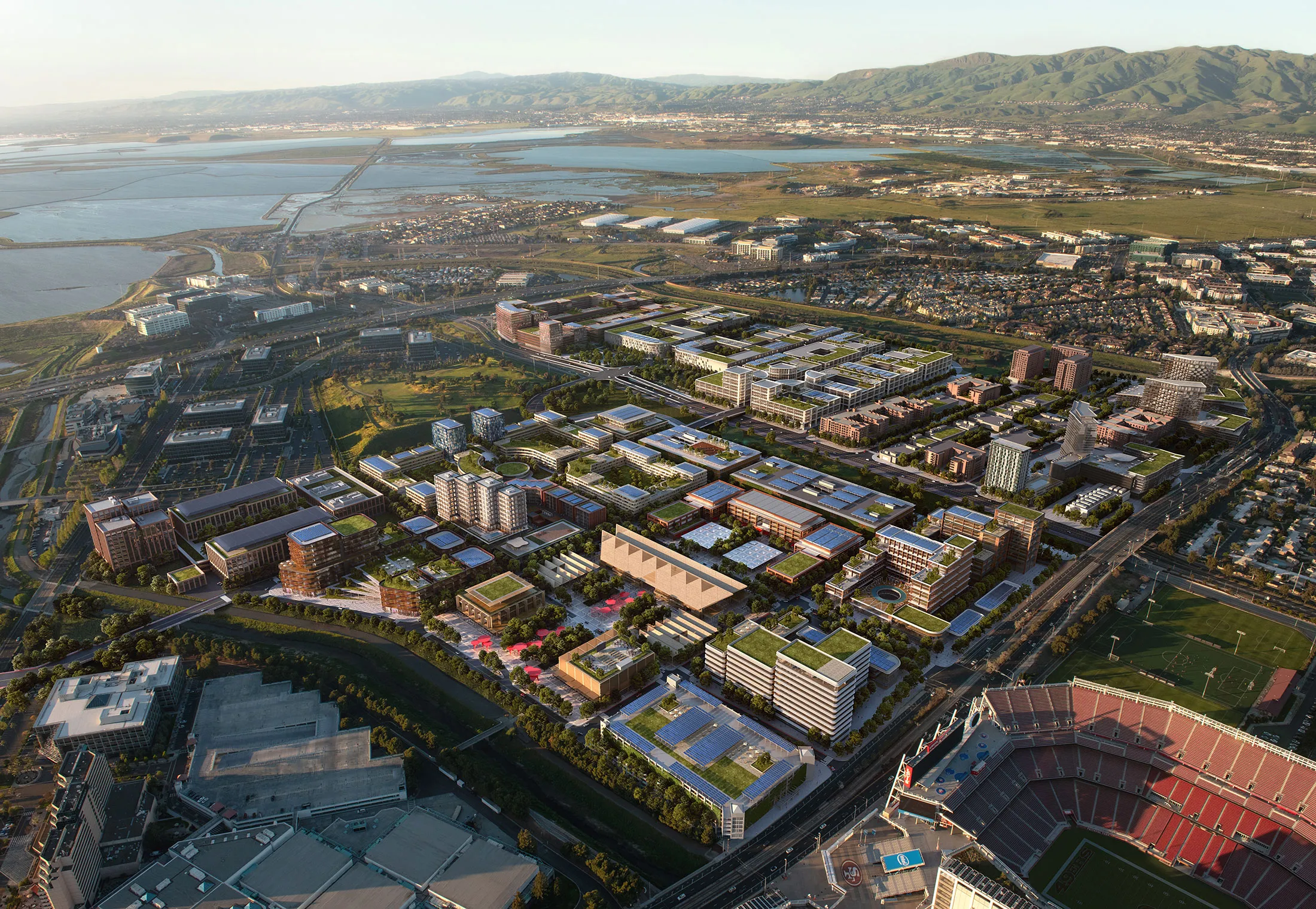 A rendering of the Santa Clara development.
