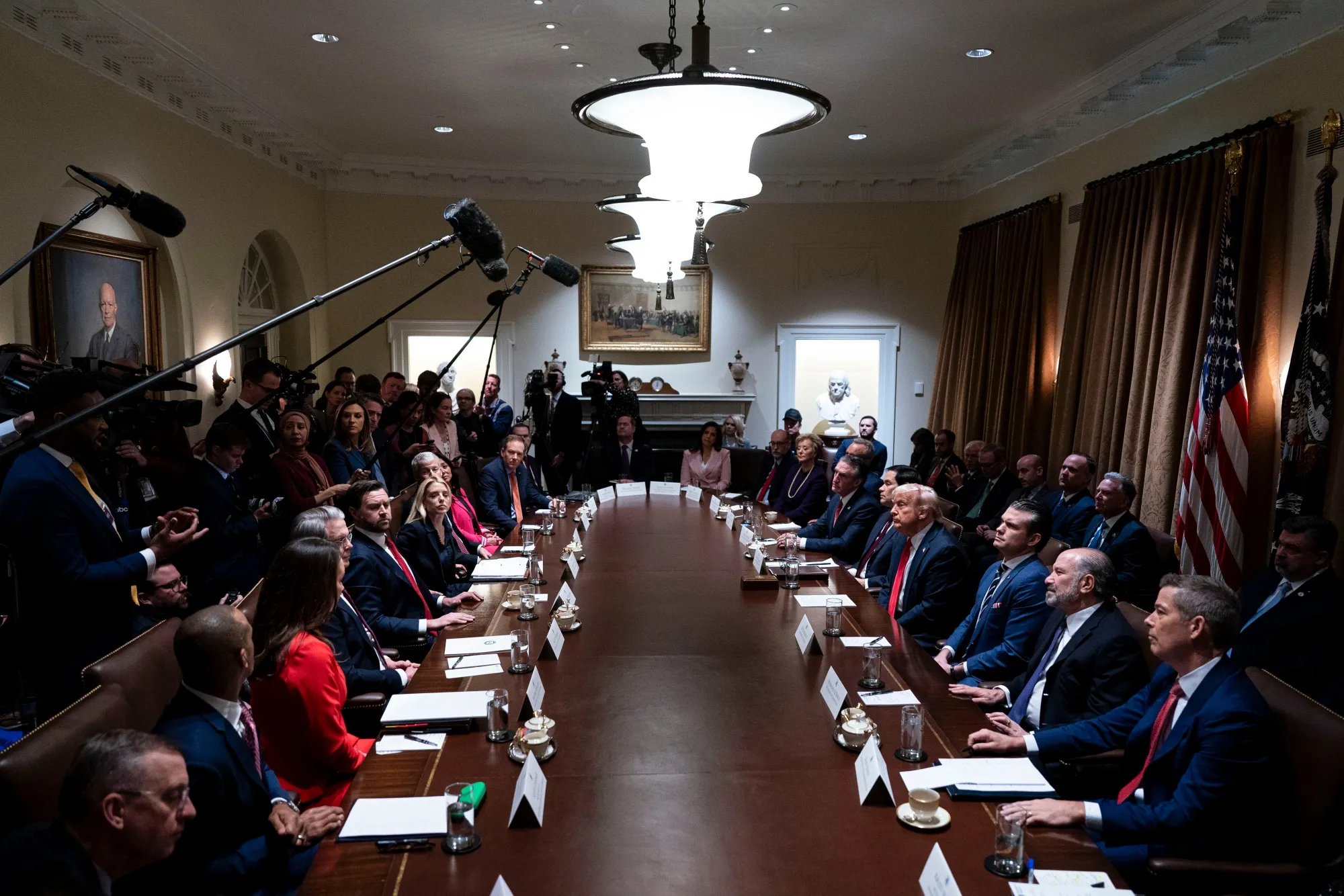A Cabinet meeting held by Donald Trump at the White House in Washington, DC, on Feb. 26.&nbsp;