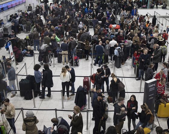 At London Gatwick, Glum Faces and Crying Kids Amid Drone Mess