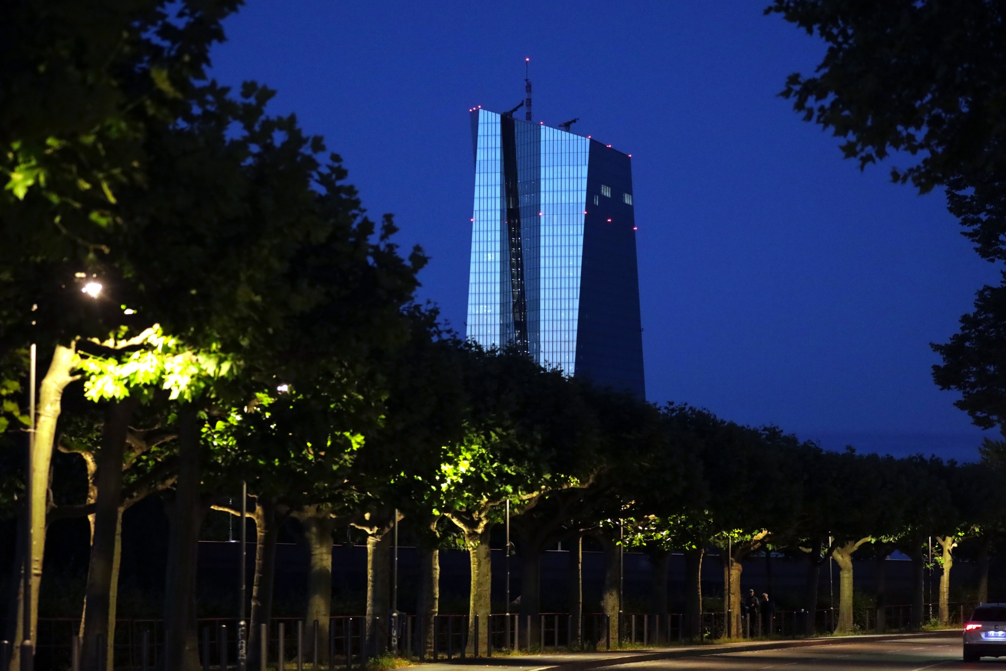 The European Central Bank headquarters in Frankfurt, Germany,.