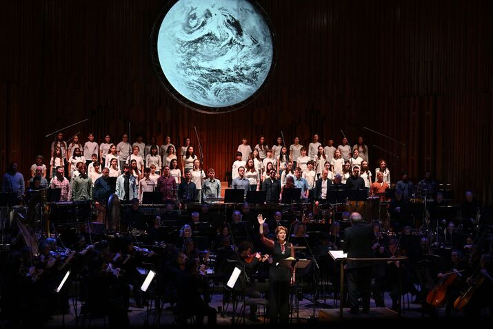 London premiere of Julia Wolfe's oratorio unEarth performed at the Barbican Centre in London on Jan. 23.