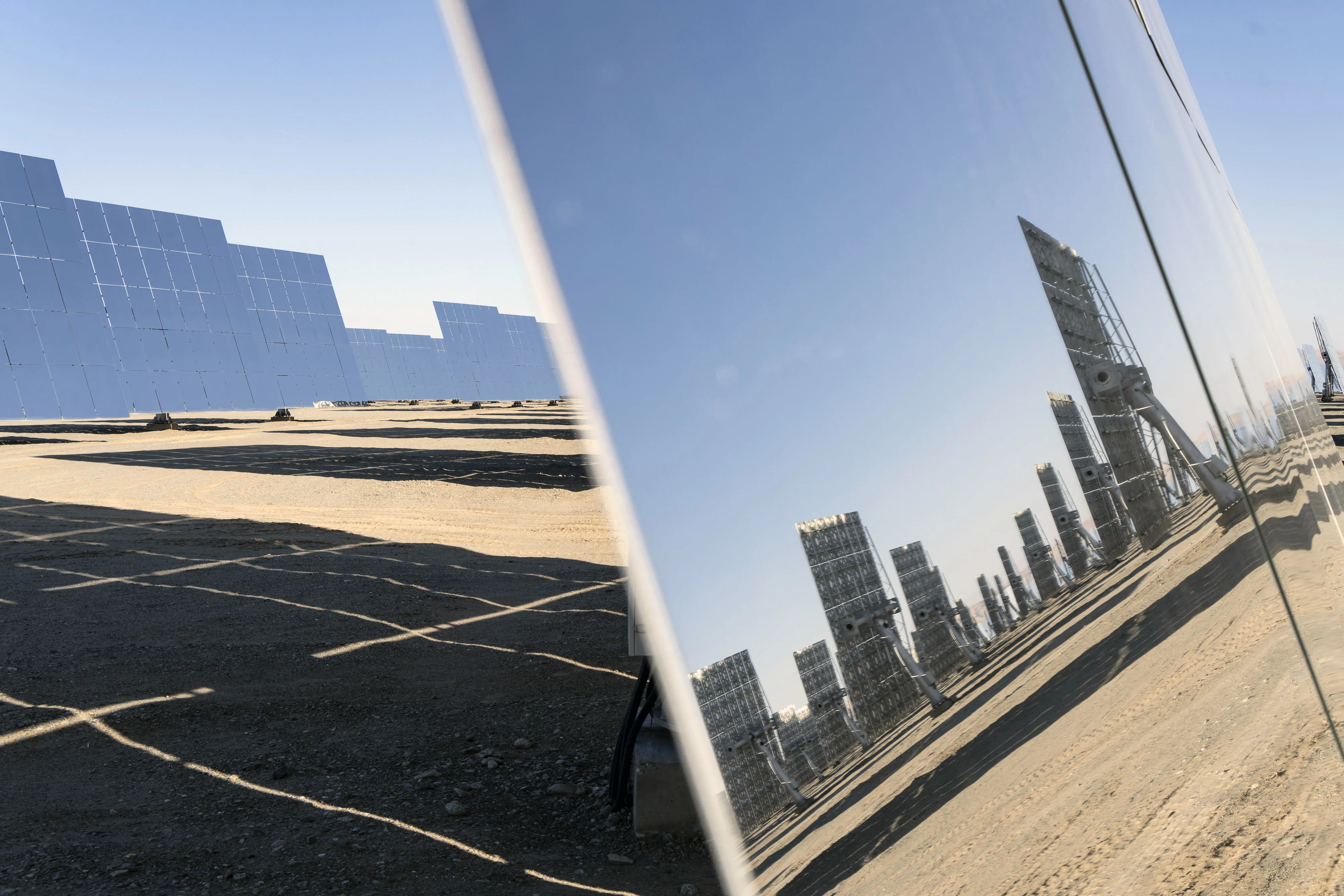 Solar panels at a photovoltaic power station at the Dunhuang Photovoltaic Industrial Park in Dunhuang, Gansu Province, China in October 2024.&nbsp;