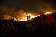 Firefighters Battle The Silverado Fire In Orange County