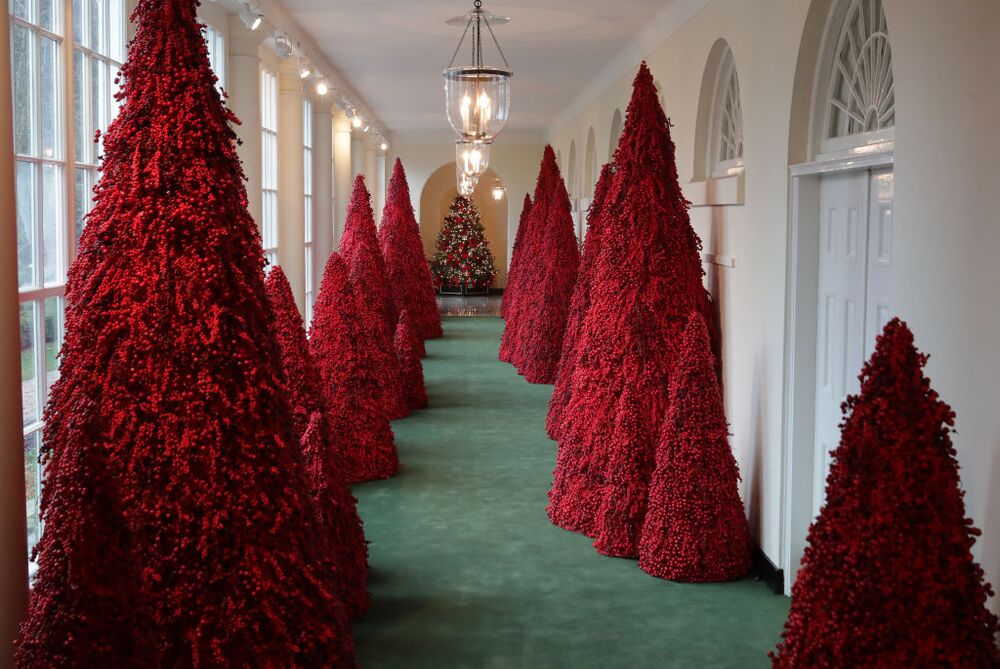 red christmas tree