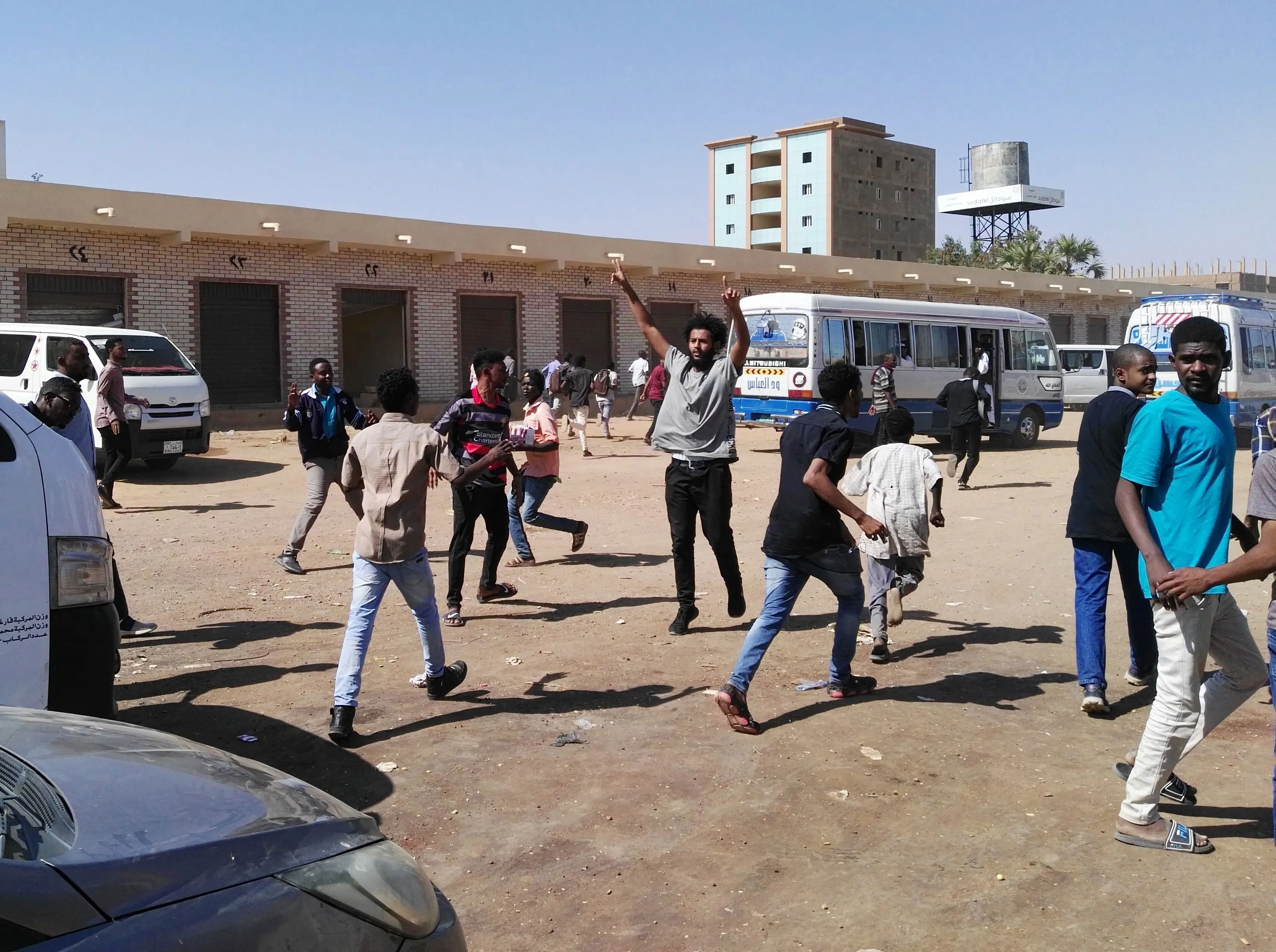 Anti-government demonstrators in Khartoum on Jan. 13.&nbsp;