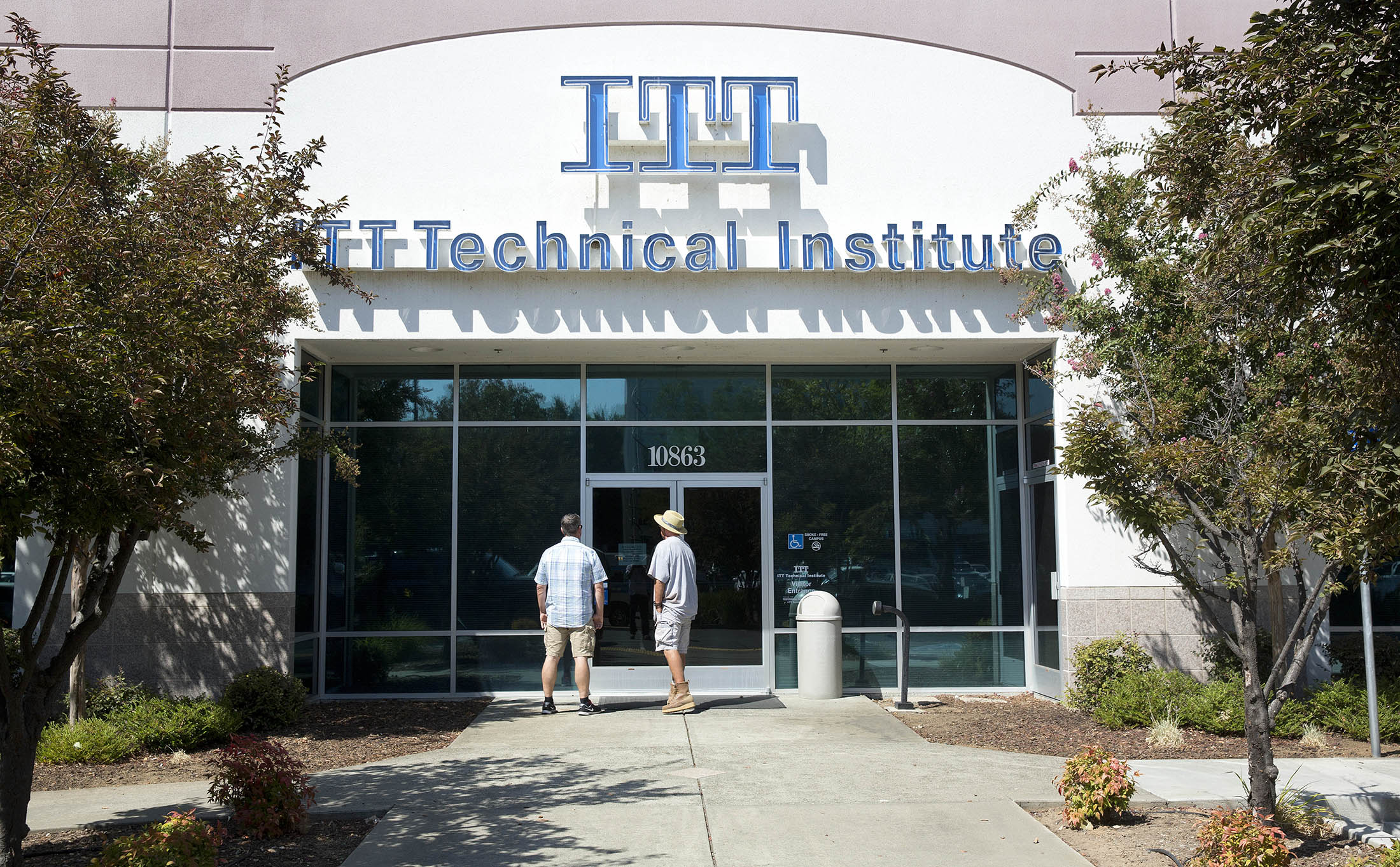 Visitors found the doors to the ITT Technical Institute campus in Rancho Cordova, California, closed after ITT Educational Services announced that the school had ceased operating Tuesday.
