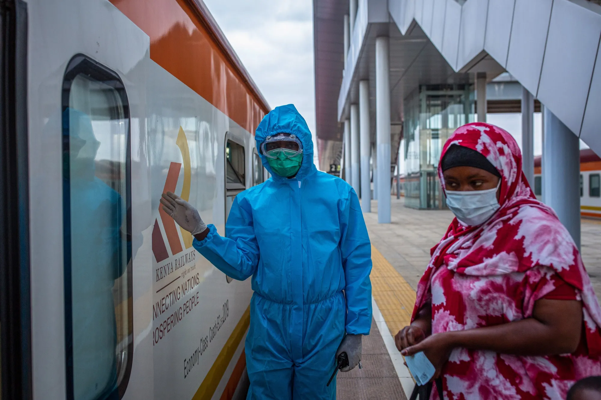 All aboard a Chinese-built-and-operated passenger train&nbsp;between Nairobi and Mombasa, Kenya.