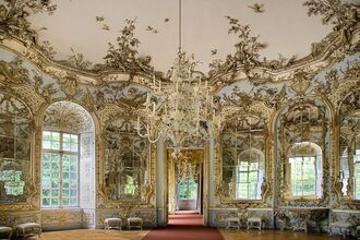 Nymphenburg Palace Amalienburg The Hall of Mirrors interior of hunting lodge