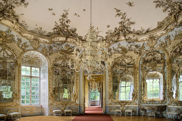 Nymphenburg Palace Amalienburg The Hall of Mirrors interior of hunting lodge