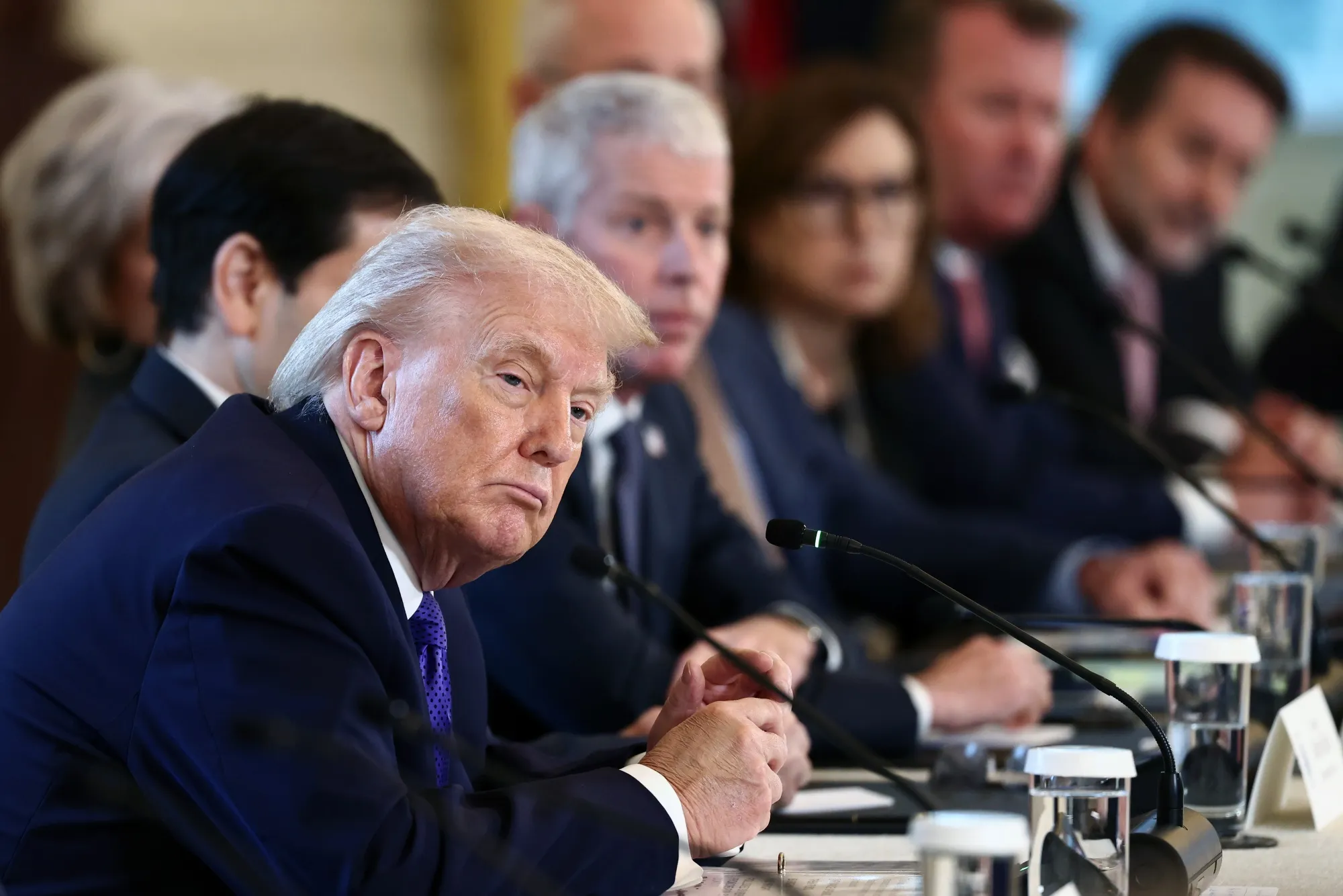 President Donald Trump during a meeting&nbsp;in the East Room of the White House on Jan. 9.&nbsp;