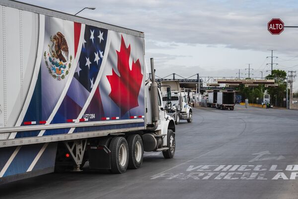 Trade At The US-Mexico Border Crossing As Trump Tariffs Spare No Country