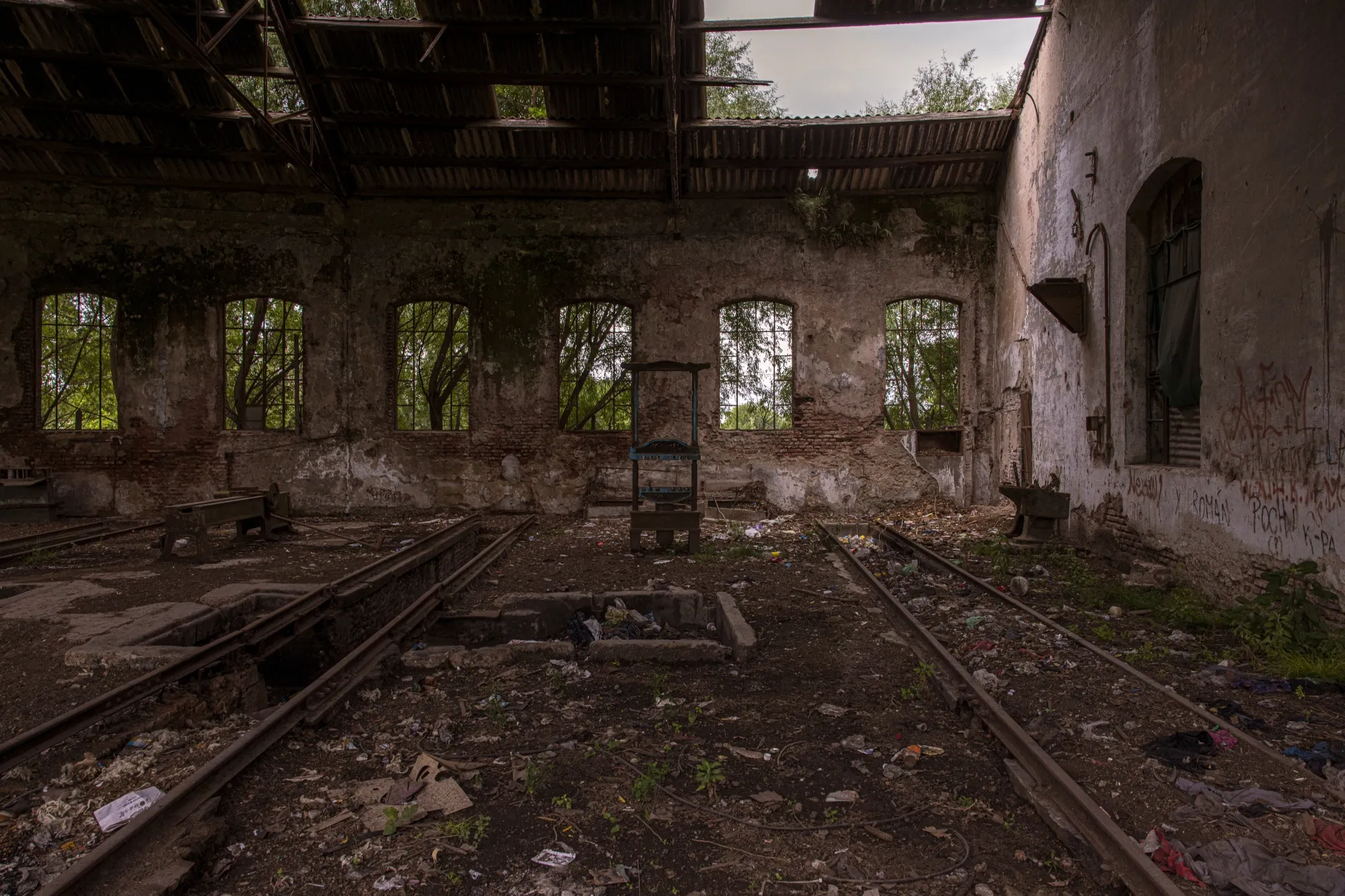 The former train garage in Patricios, Argentina. Home to 5,000 people a few generations back, it’s now a so-called pueblo fantasma, or ghost town.