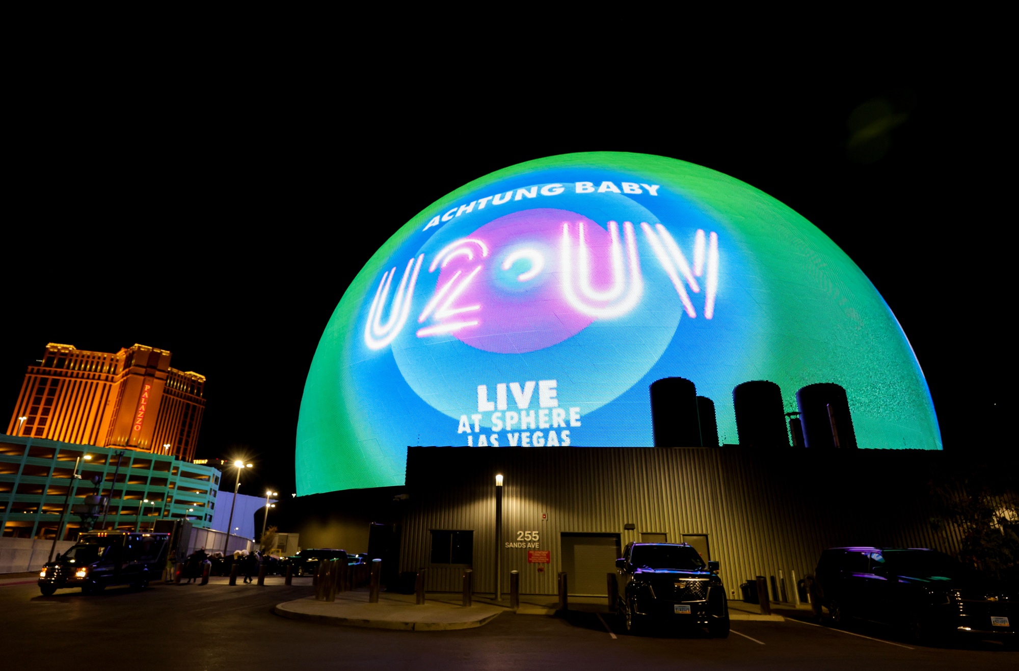 Sphere opening night with U2 near Strip — PHOTOS