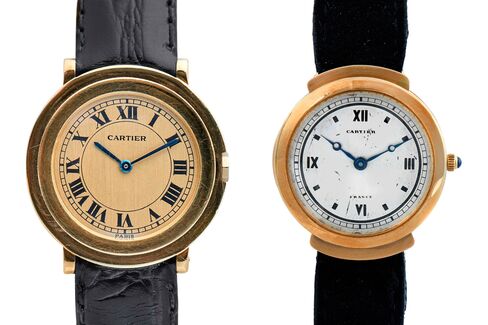 Round dress watches in two different styles.