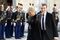 French Economy Minister Emmanuel Macron (R) and his wife Brigitte Trogneux arrive at the Elysee presidential palace in Paris to attend a state dinner as part of the three-day offical visit of the King and Queen of Spain, on June 2, 2015. AFP PHOTO / ERIC FEFERBERG (Photo credit should read ERIC FEFERBERG/AFP/Getty Images)
