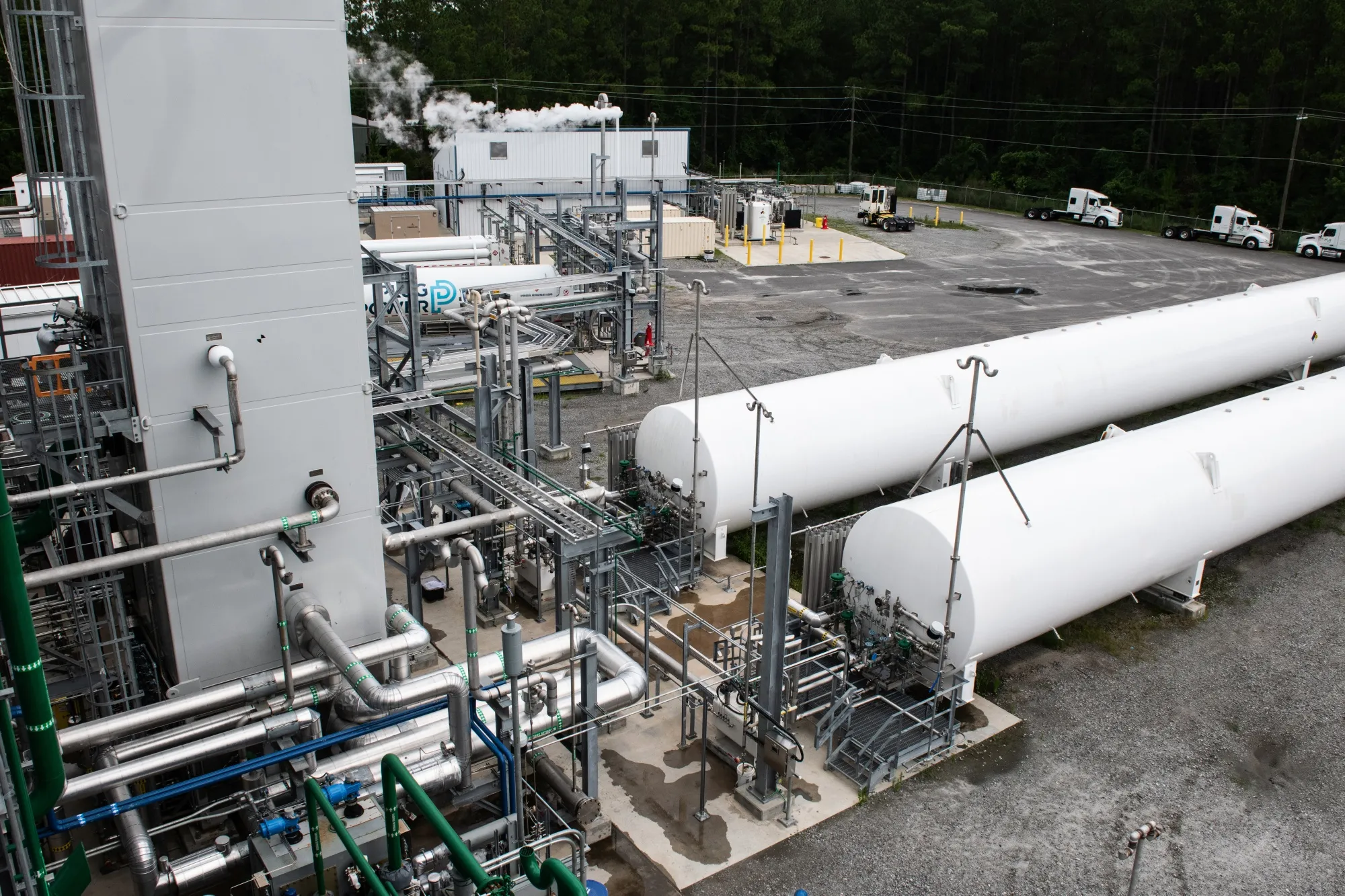 A liquid green hydrogen plant in Woodbine, Georgia.