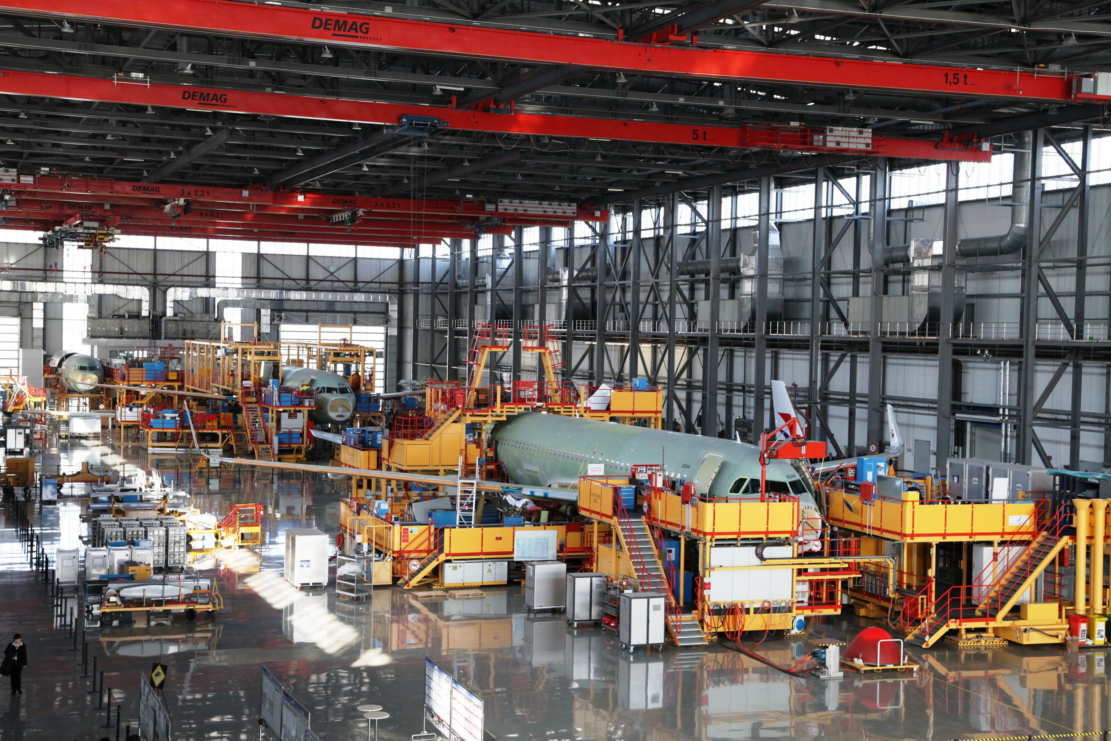 The Airbus SE final assembly line in Tianjin, China.