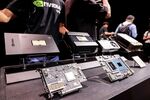Nvidia Corp. chips during the 2023 Taipei Computex expo in Taipei, Taiwan.