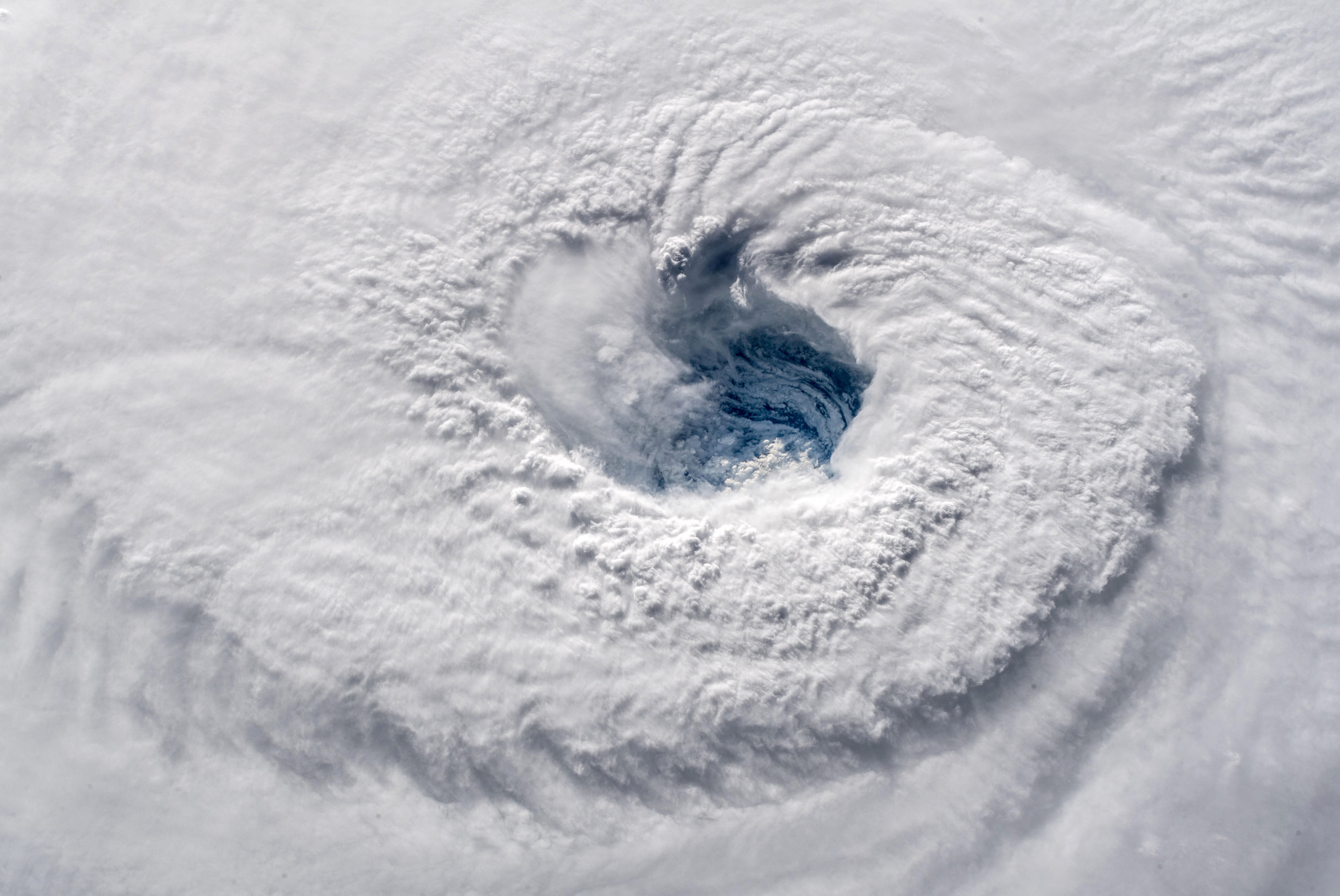 Hurricane Florence churns through the Atlantic Ocean toward the US East Coast on September 12, 2018.