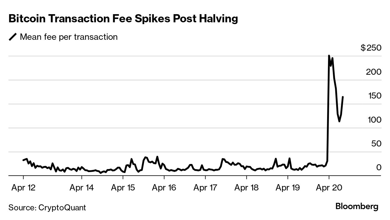 Bitcoin XBTUSD Halving Cuts Supply of New Tokens in Threat to Miners -  Bloomberg