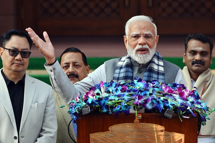 India Prime Minister Modi Addresses Media As Parliament Begins Winter Session