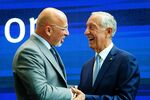 Nadhim Zahawi with Marcelo Rebelo de Sousa during a visit to Imperial College London, on&nbsp;June 11.