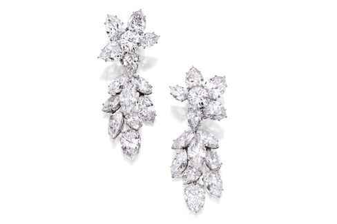 Platinum and Diamond Pendant-Earclips