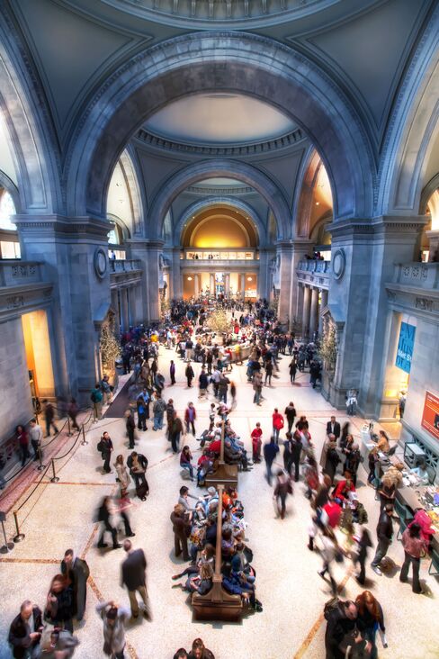 The Great Hall of the Metropolitan Museum of Art in New York, where the decibel level was around 77, equivalent to someone speaking loudly three feet away from you.
