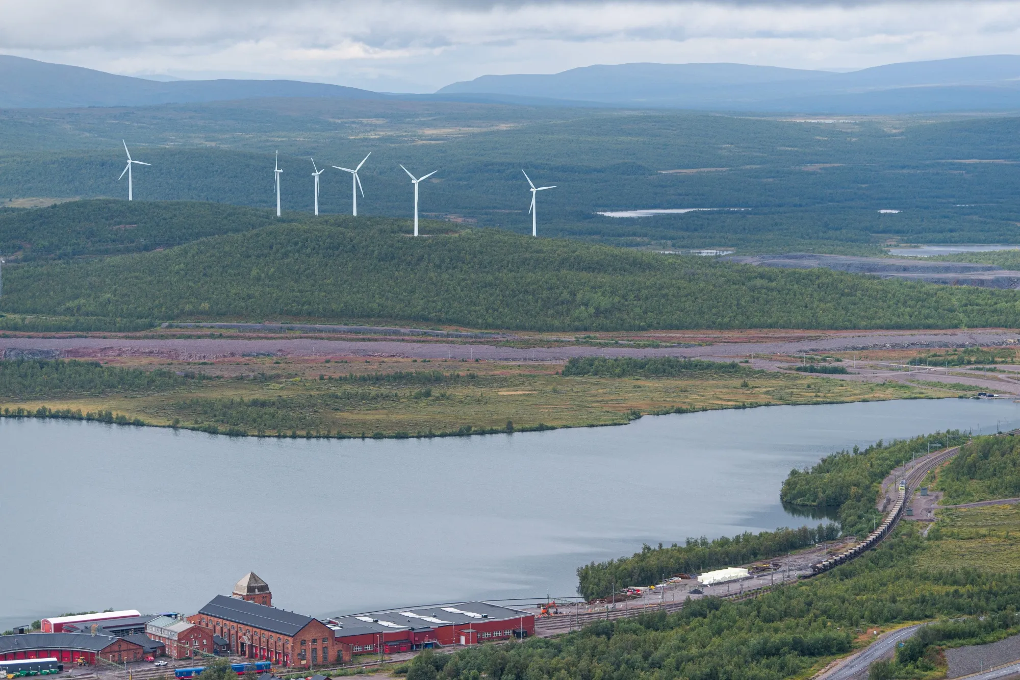 Wind turbines in Norrbotten County, Sweden.