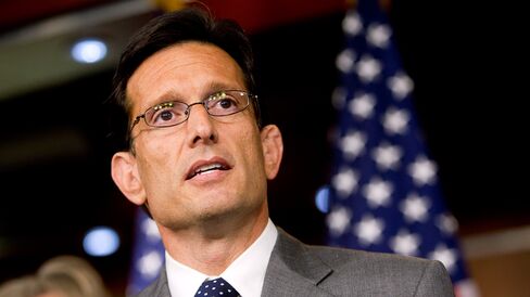 Then-House Majority Leader Eric Cantor speaks during a news conference on Capitol Hill in Washington on July 28, 2011.