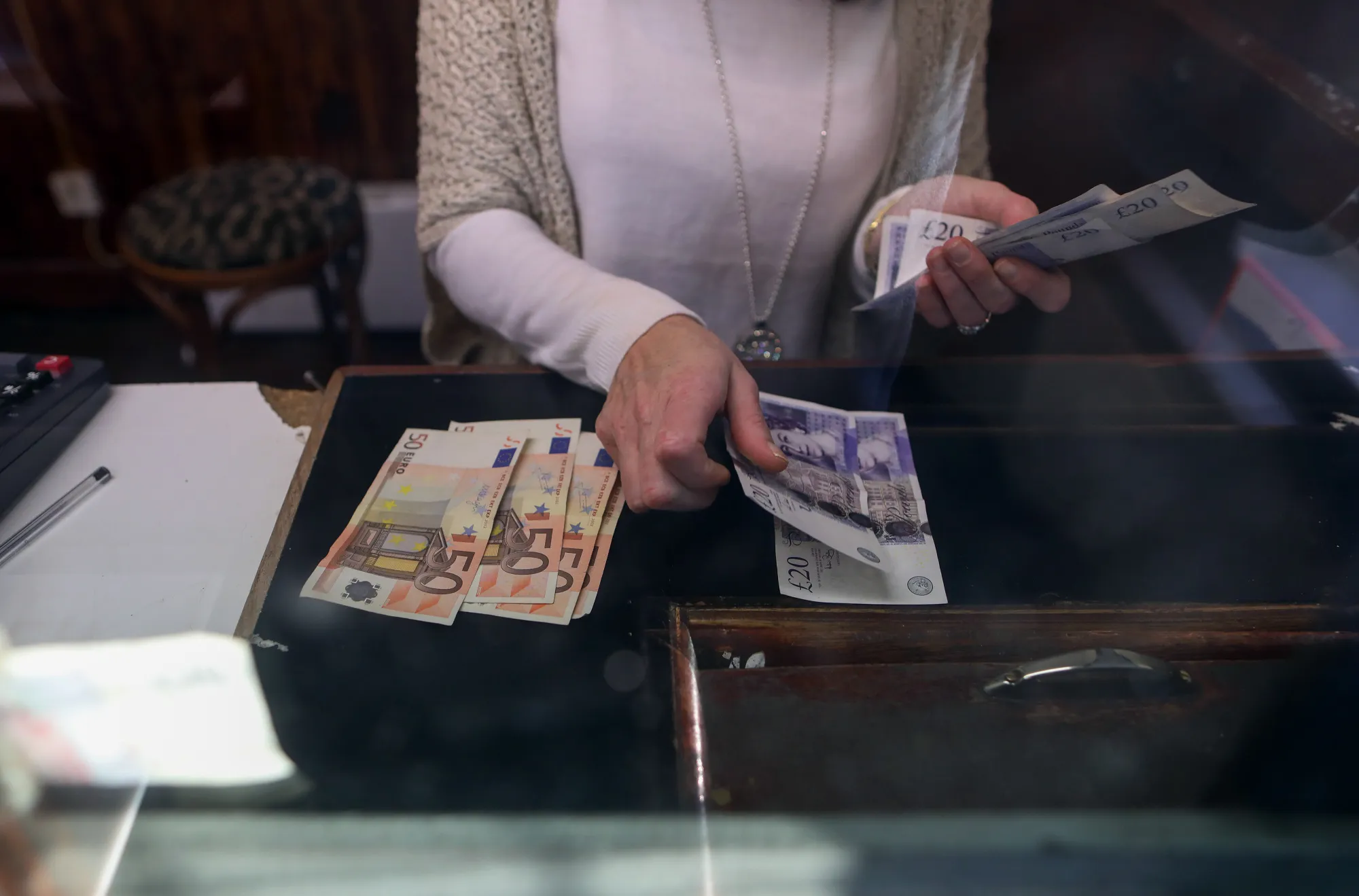 Currency Exchanges At The Border Between Northern Ireland And Ireland 