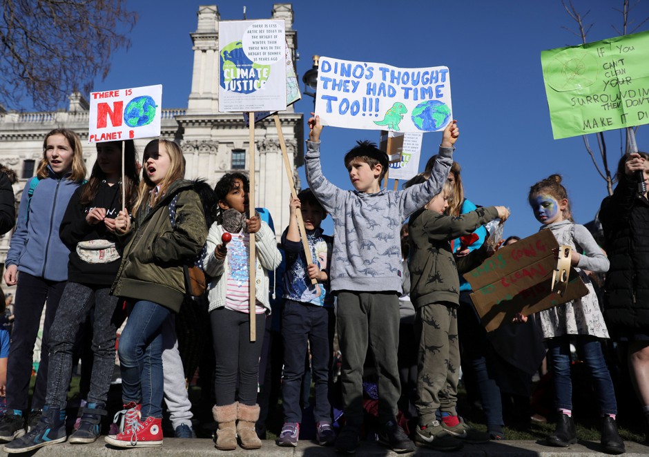 A youth strike for climate change in London last month.
