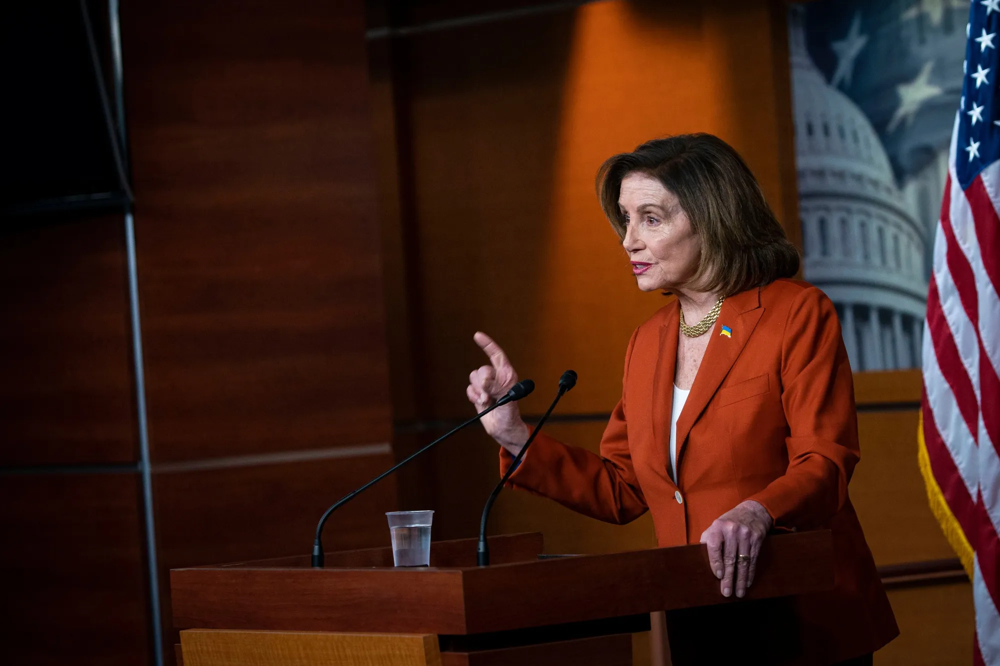 Nancy Pelosi speaks during a news conference at the U.S. Capitol on March 9.