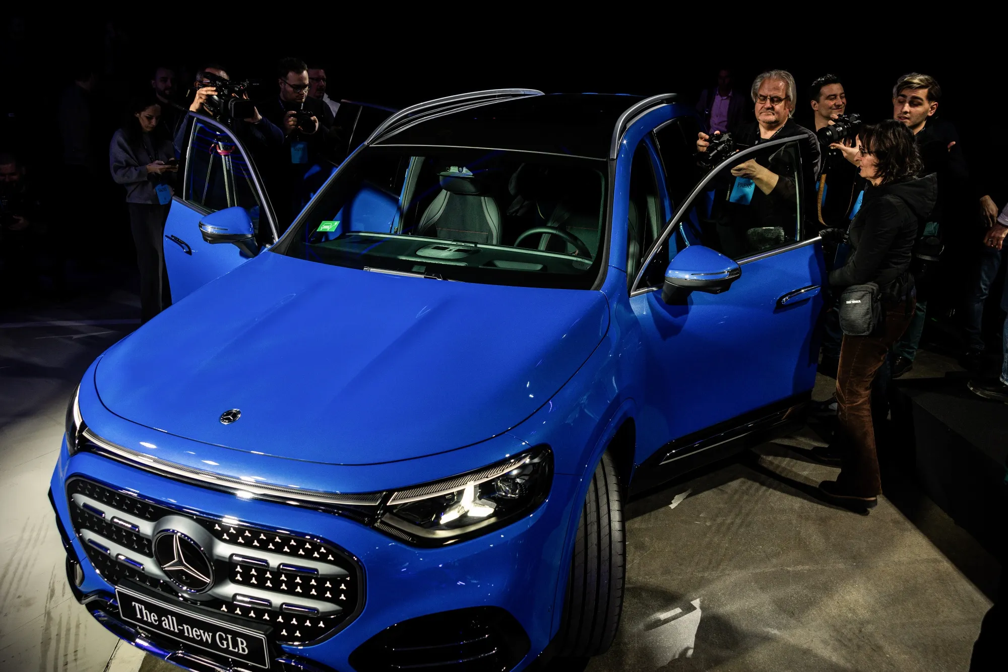 A Mercedes-Benz electric GLB SUV at a launch event in Kecskemet, Hungary, on Jan. 19.