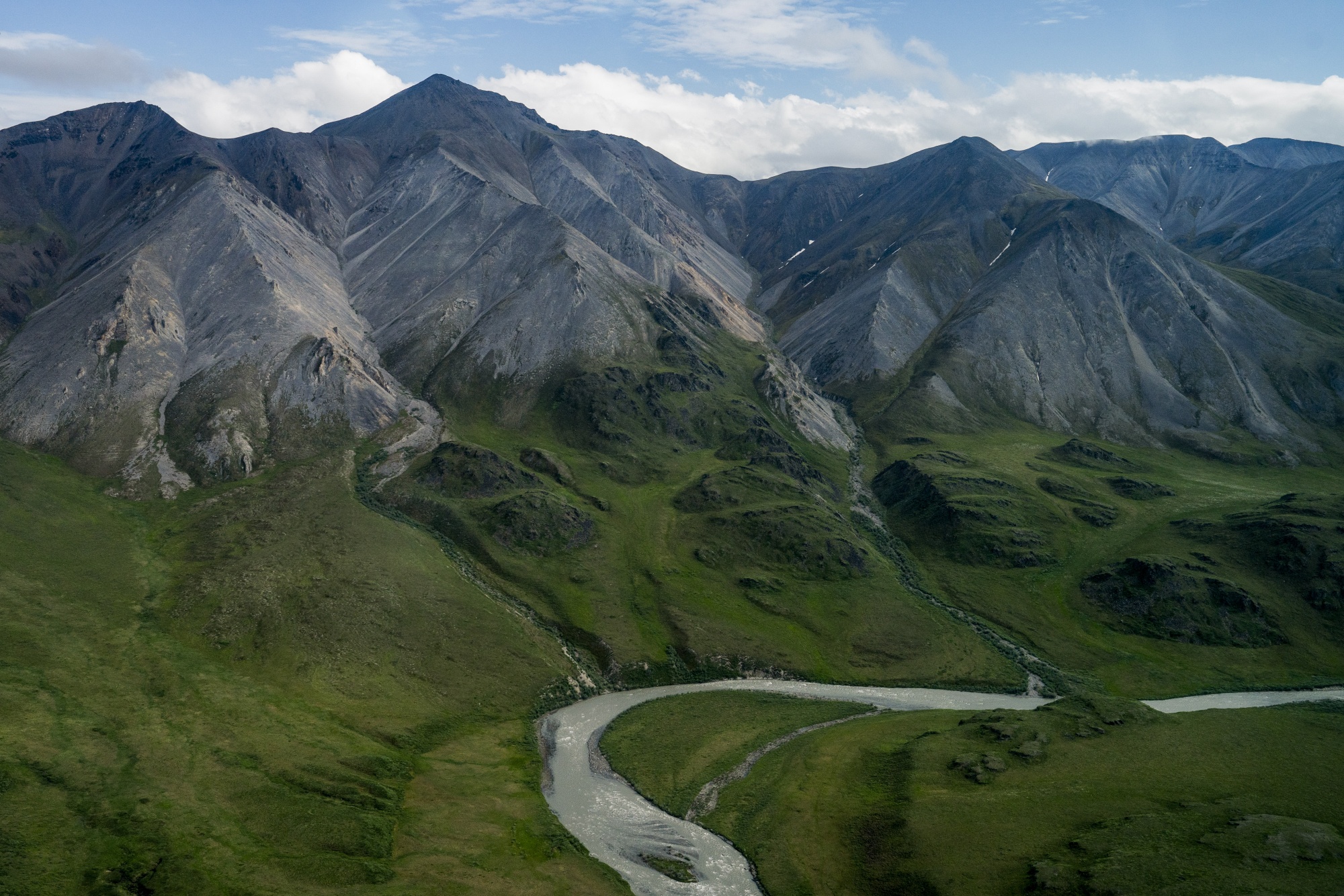 ARCTIC NATIONAL WILDLIFE REFUGE, ALASKA - JULY 1: The Arctic National Wildlife Refuge, which is about the size of South Carolina, in Alaska on July 1, 2024. The fate of the refuge, its wildlife, and the oil reserves within it have been fought over for half-a-century. (Photo by Carolyn Van Houten/The Washington Post via Getty Images) Photographer: The Washington Post/The Washington Post