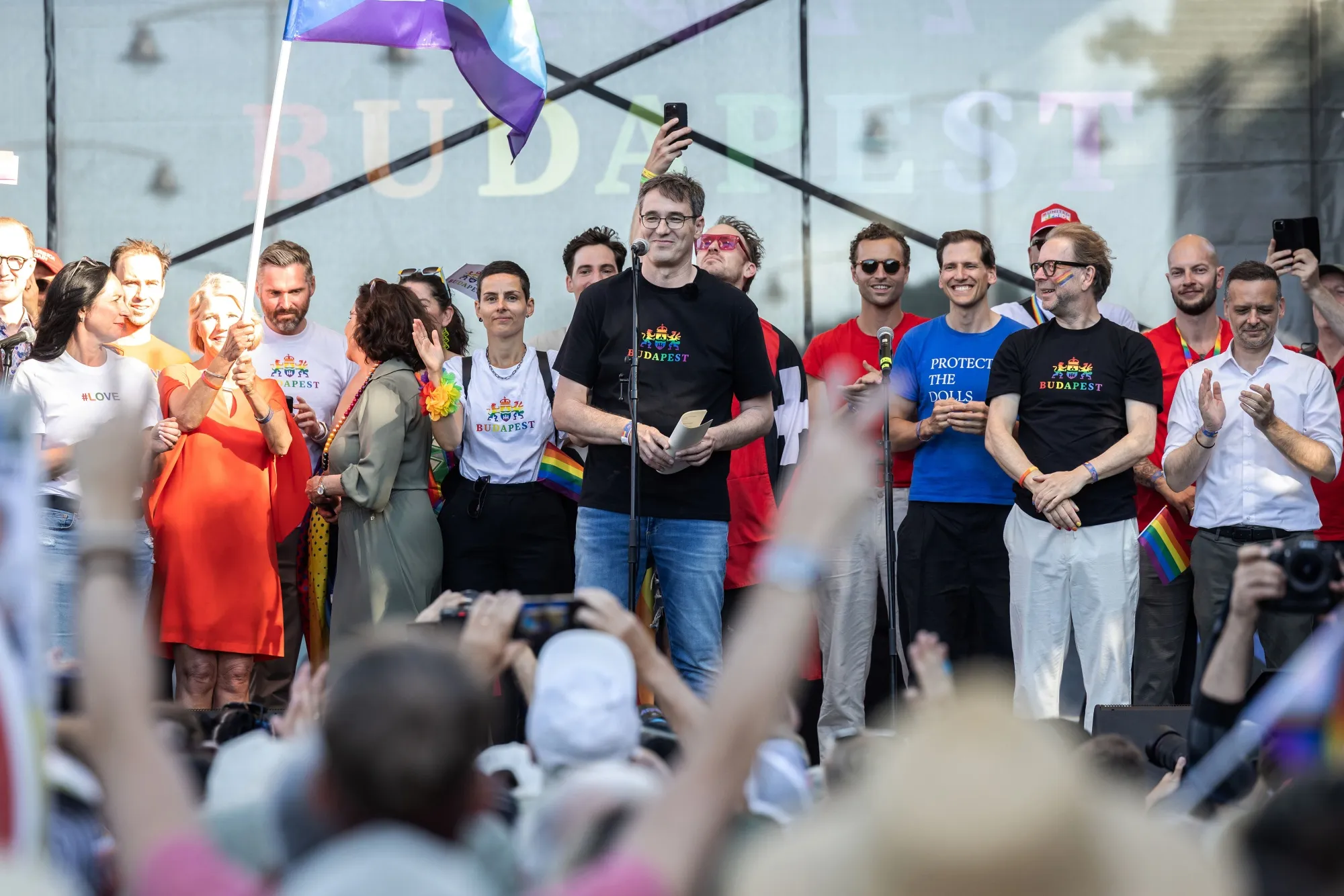 Budapest Mayor Gergely Karacsony during Budapest Pride on June 28.