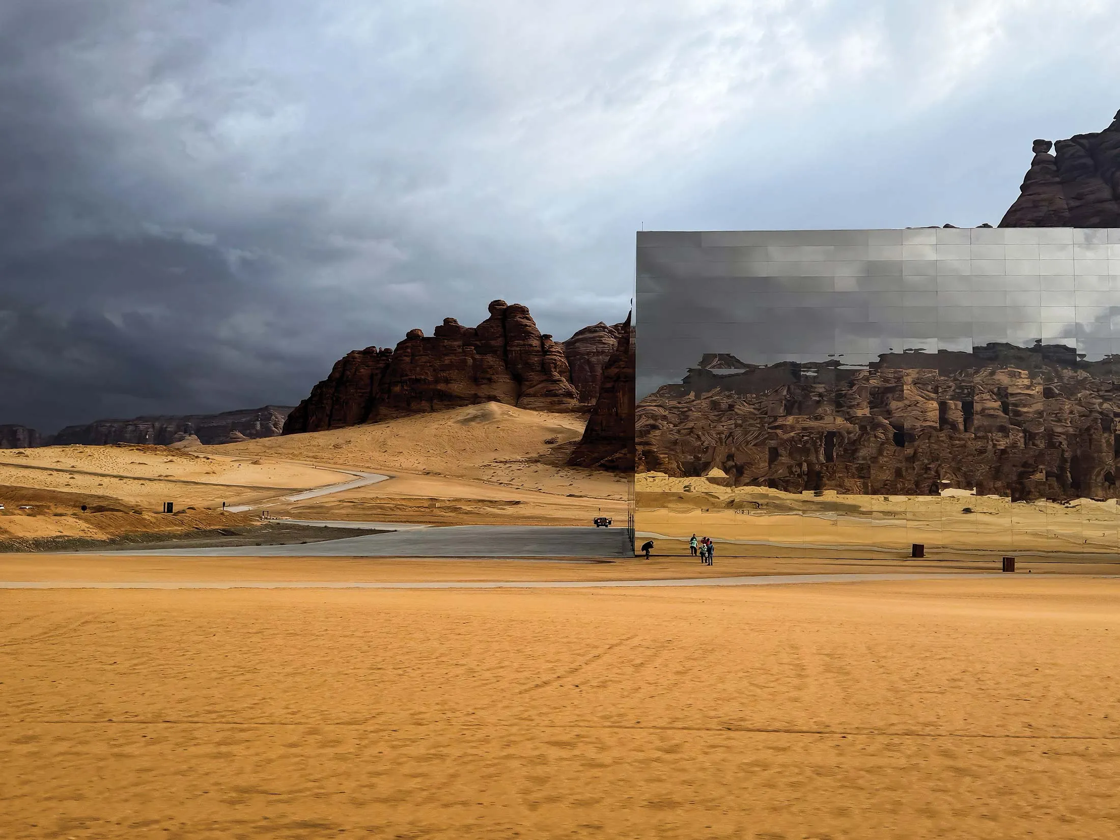 A downpour in AlUla, Saudi Arabia.